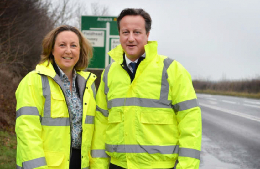 Anne Marie Trevelyan and the Prime Minister - campaign to dual the A1