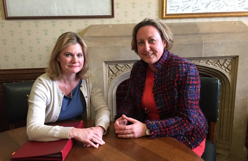 Anne-Marie with Justine Greening