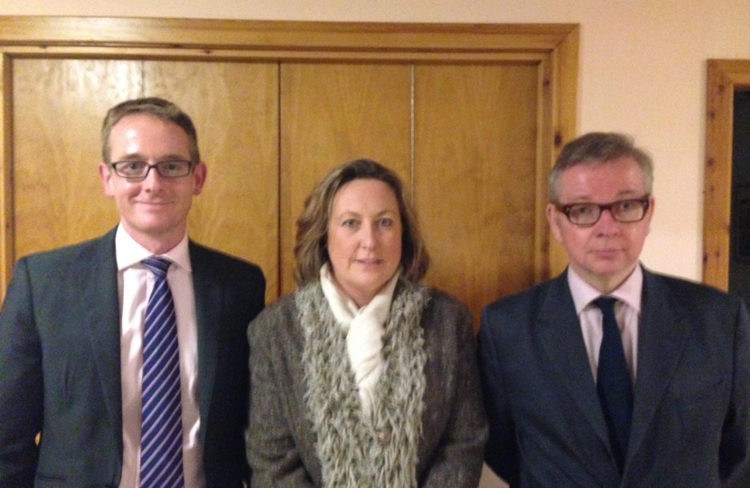 Michael Gove with Anne-Marie Trevelyan and John Lamont