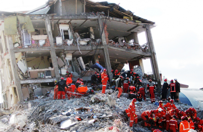 "Turkey earthquake – a glimpse of the ECHO assessment" by EU Civil Protection and Humanitarian Aid is licensed under CC BY-SA 2.0.