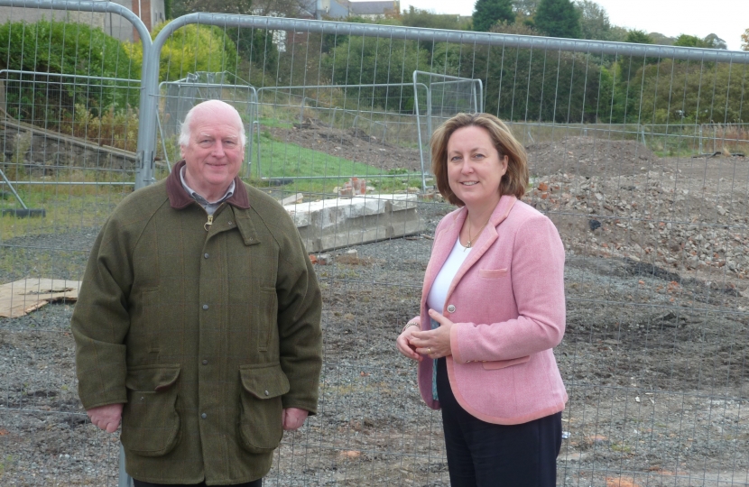 Anne-Marie Trevelyan and Peter Robinson on Tesco site, Amble